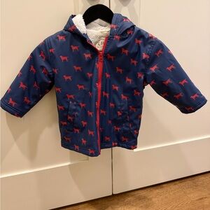 Hatley Cozy White Fleece-Lined Rain Jacket